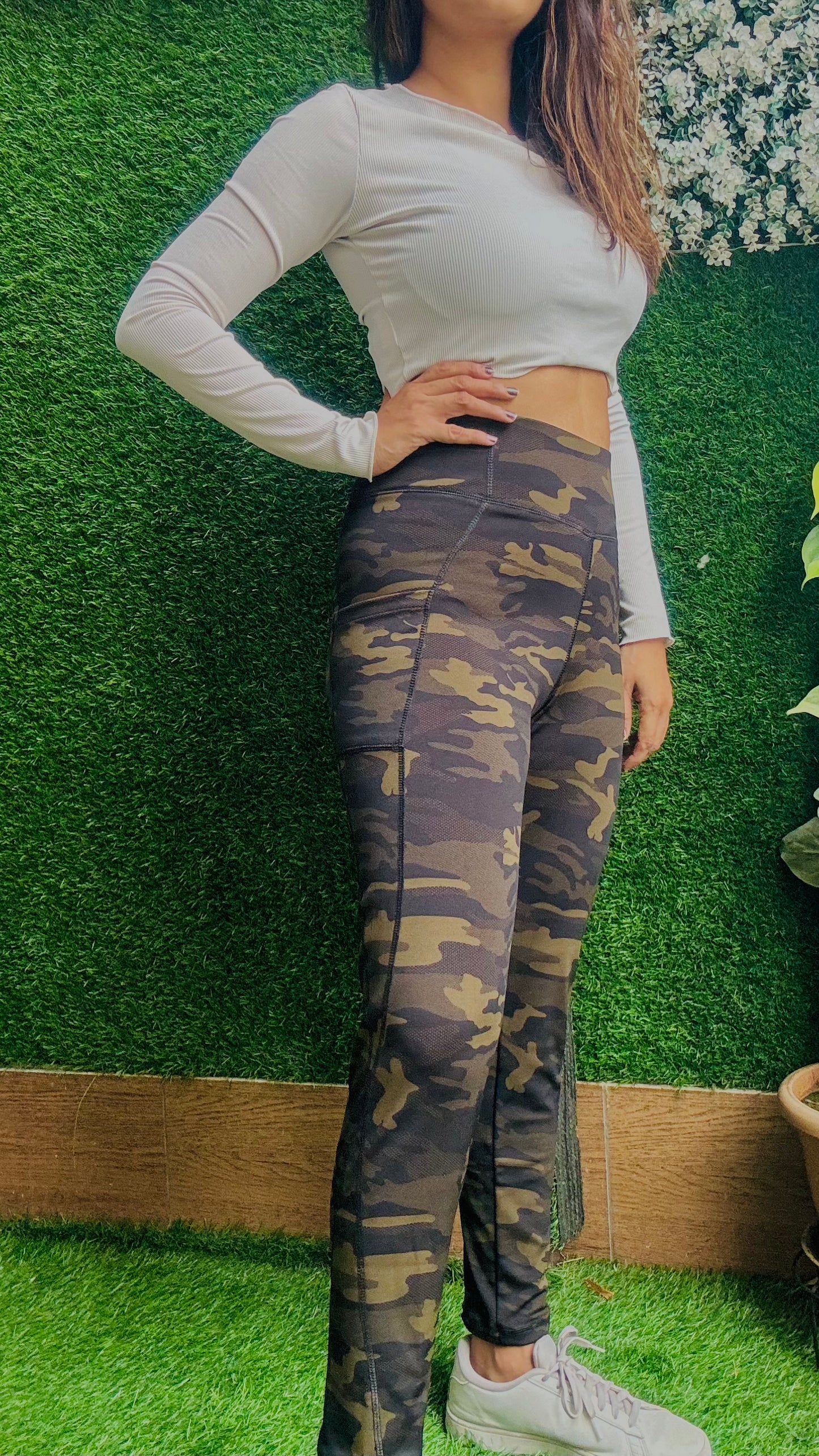 Women’s Military-Inspired High-Waist Gym & Yoga Pants