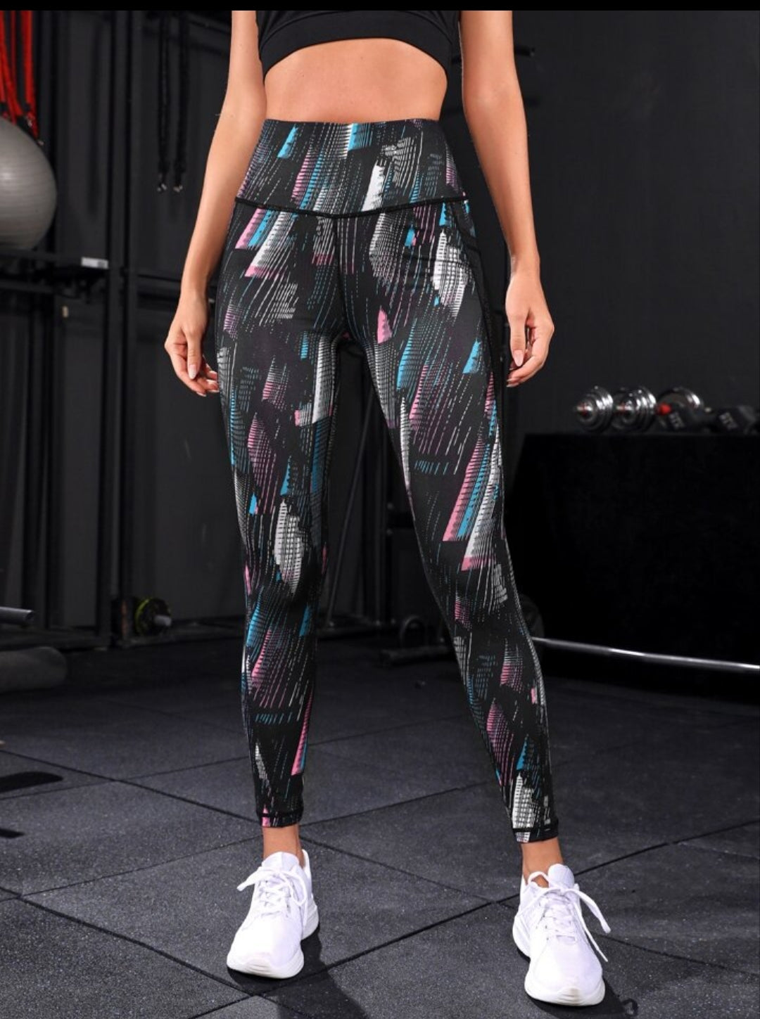 High waist multi shade track pant with pockets