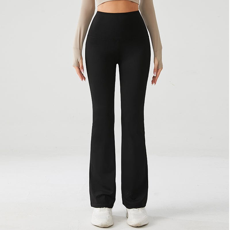 Black Flare Yoga Pant with High Waist