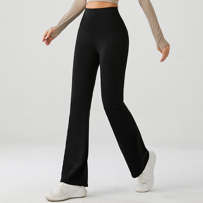 Black Flare Yoga Pant with High Waist
