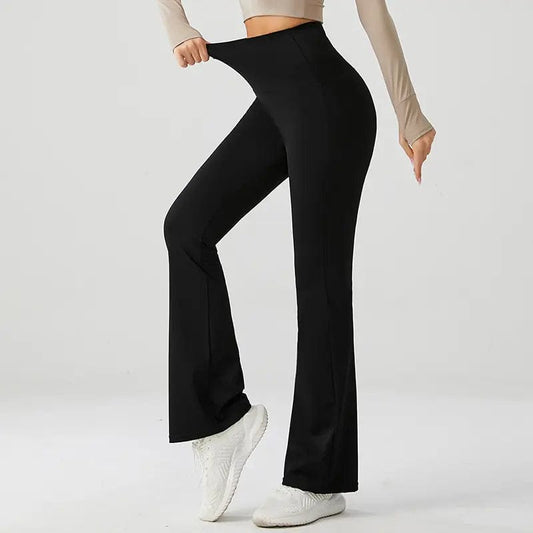 Black Flare Yoga Pant with High Waist