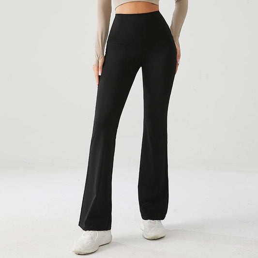 Black Flare Yoga Pant with High Waist