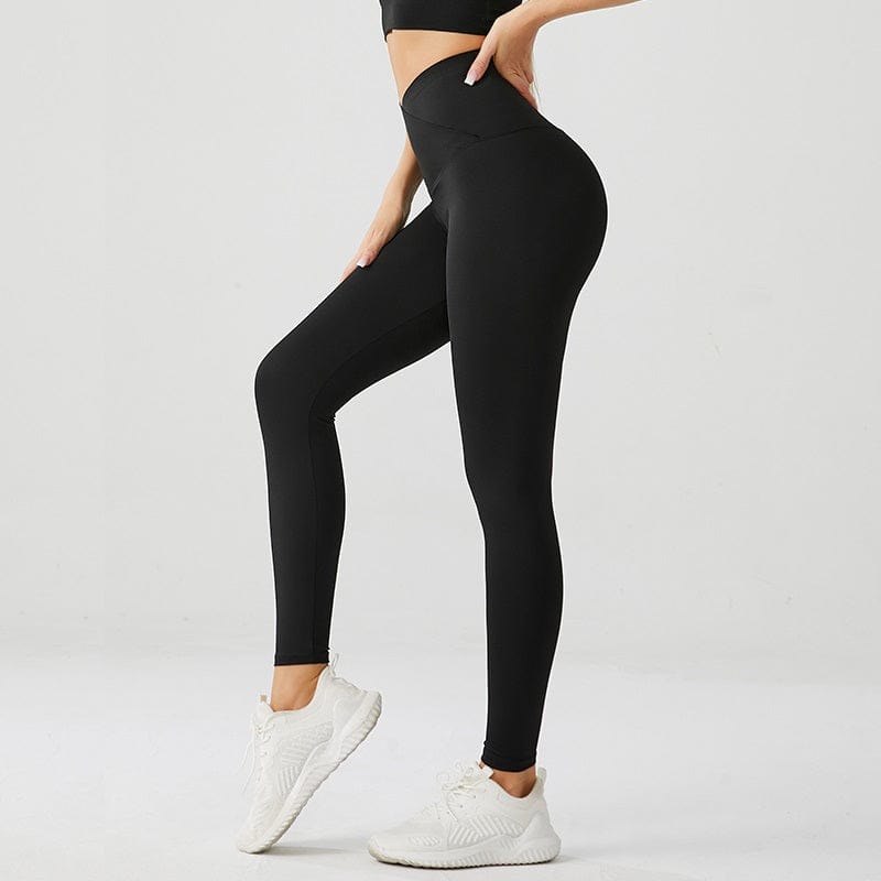 Crossover High‑Waist Yoga Leggings – Fit & Comfort