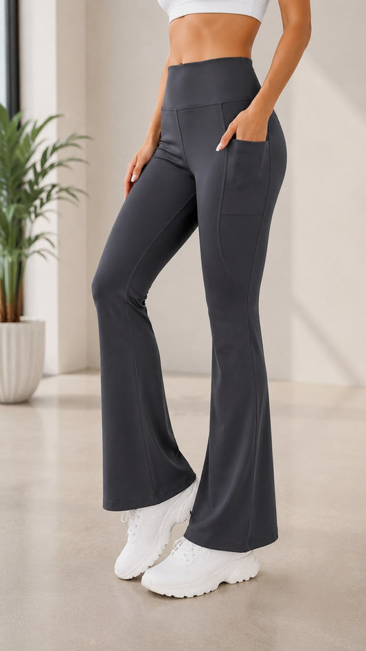 High Waist Flare Yoga Pants with Side Pockets – Women’s Sculpting Flare pant