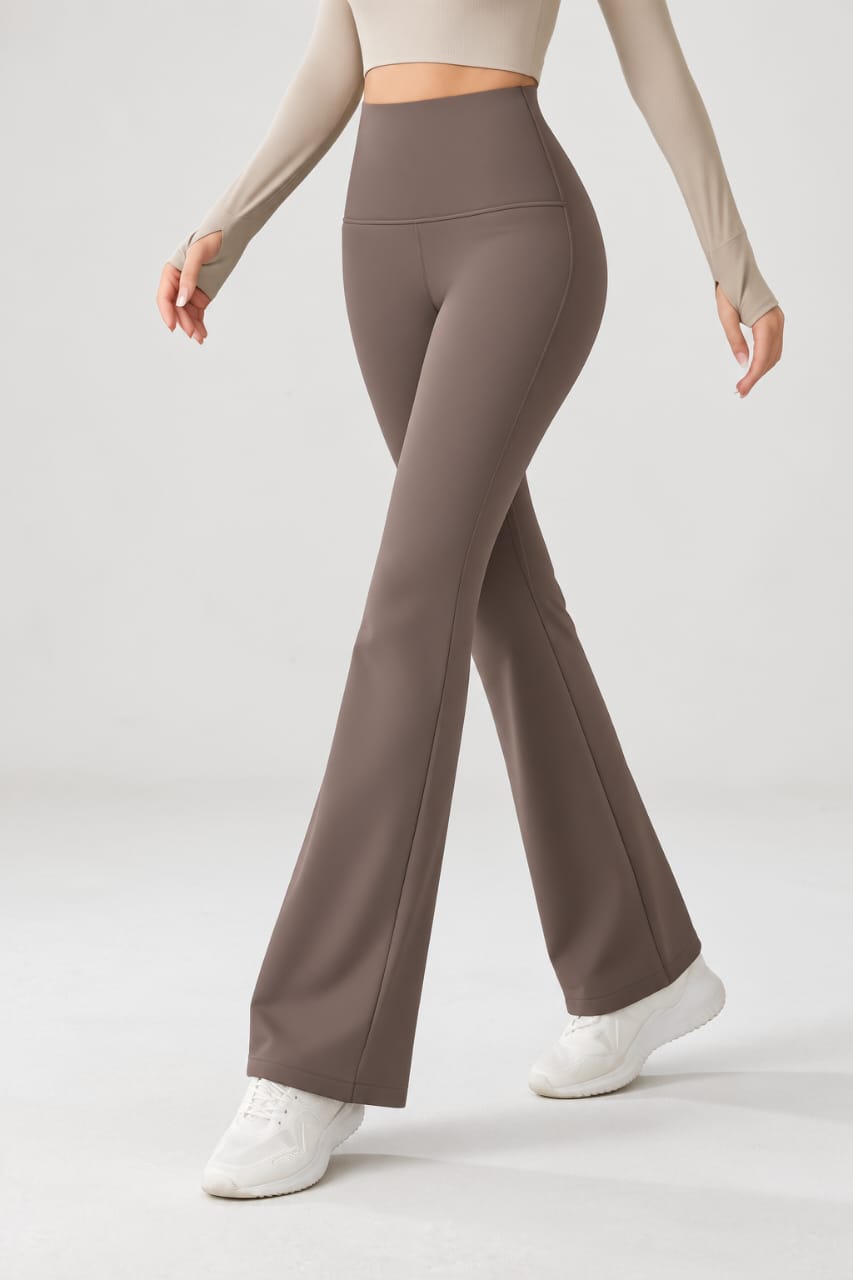 Black Flare Yoga Pant with High Waist