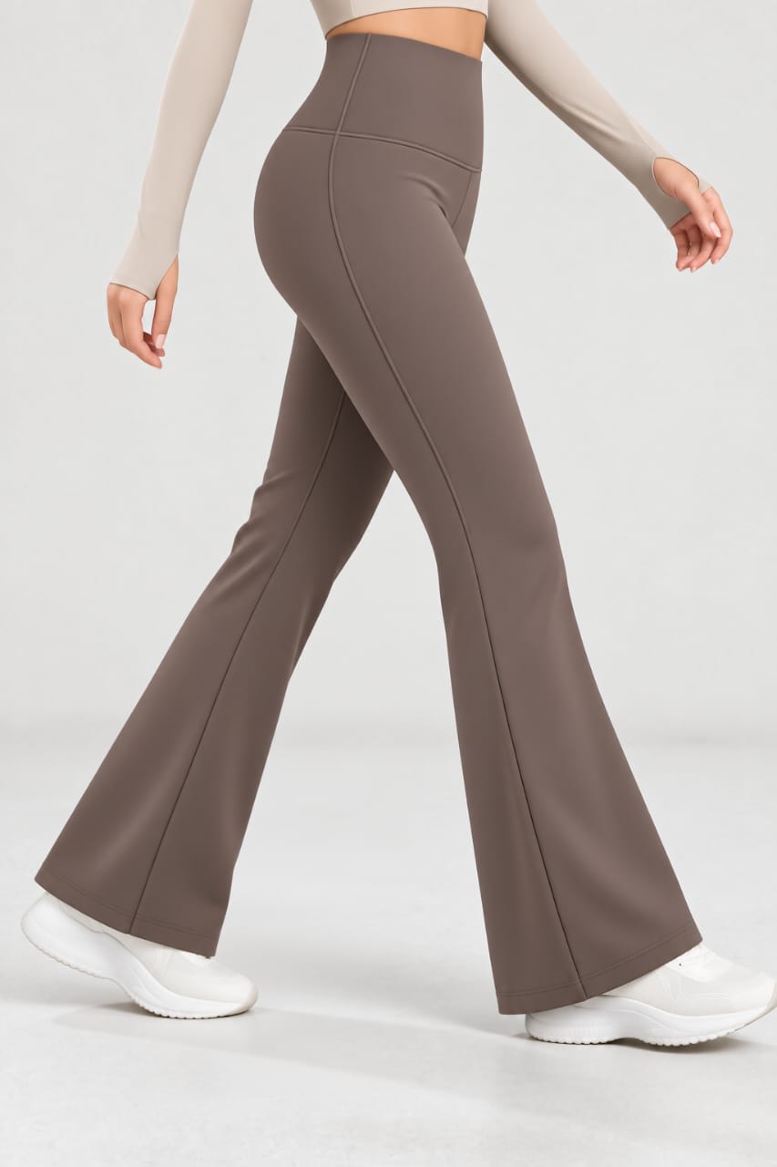 Black Flare Yoga Pant with High Waist