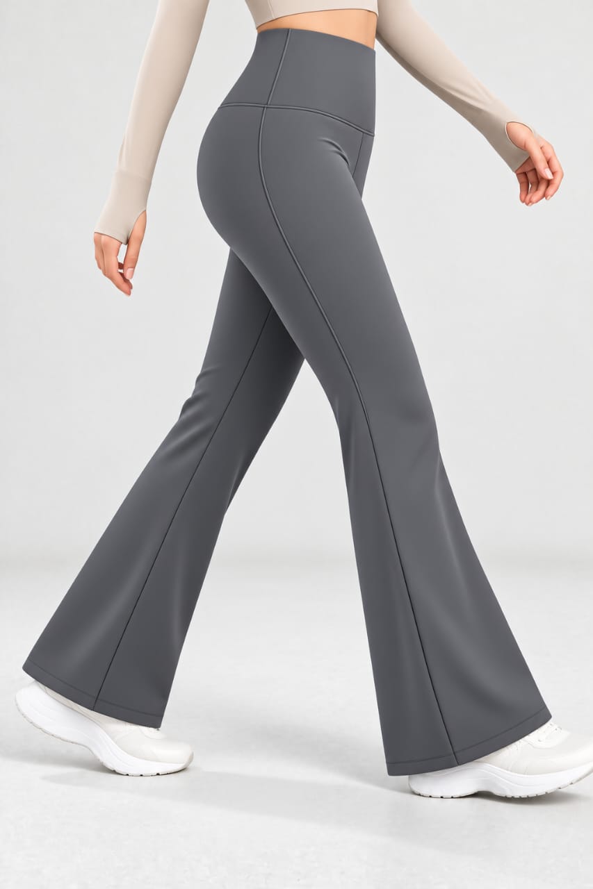 Black Flare Yoga Pant with High Waist