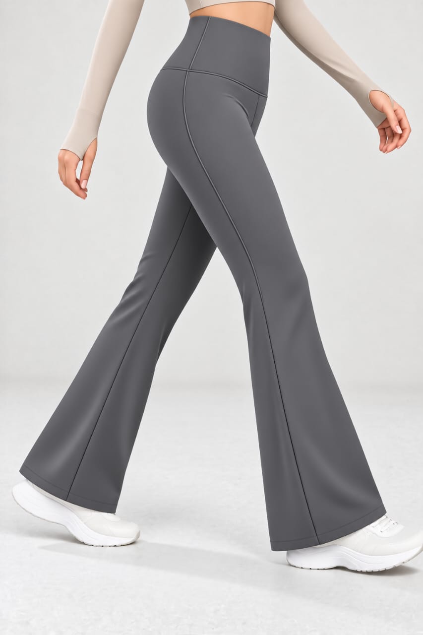 Black Flare Yoga Pant with High Waist