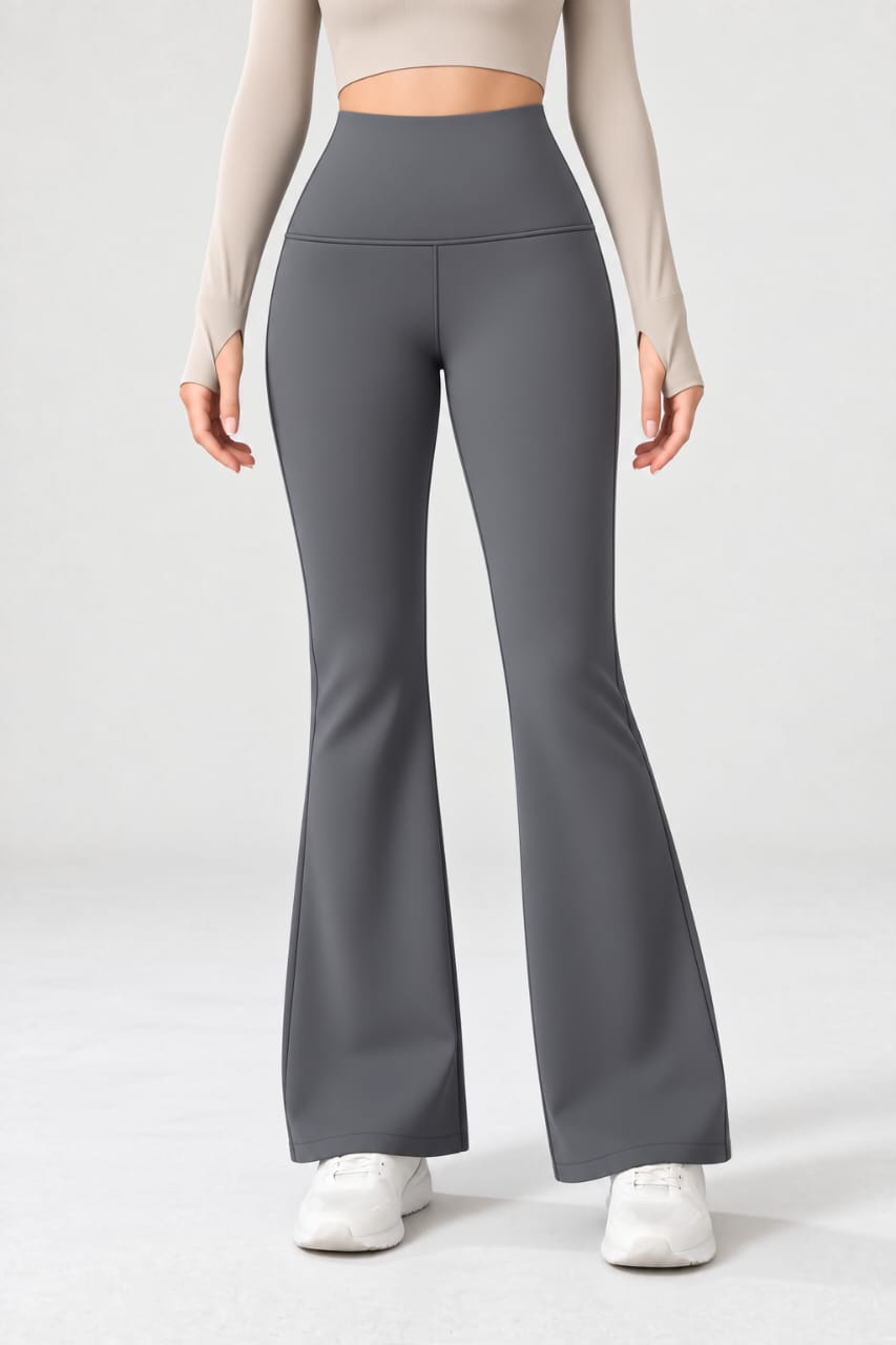 Black Flare Yoga Pant with High Waist