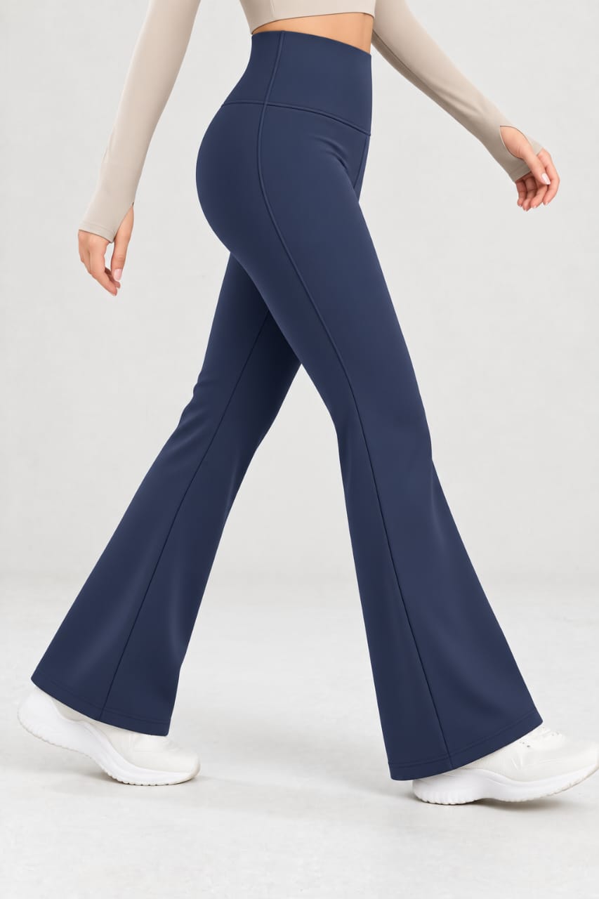 Black Flare Yoga Pant with High Waist