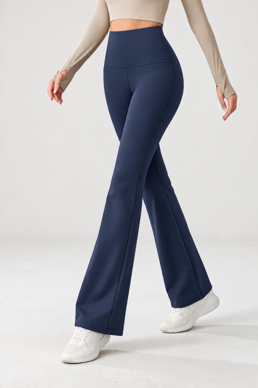 Black Flare Yoga Pant with High Waist