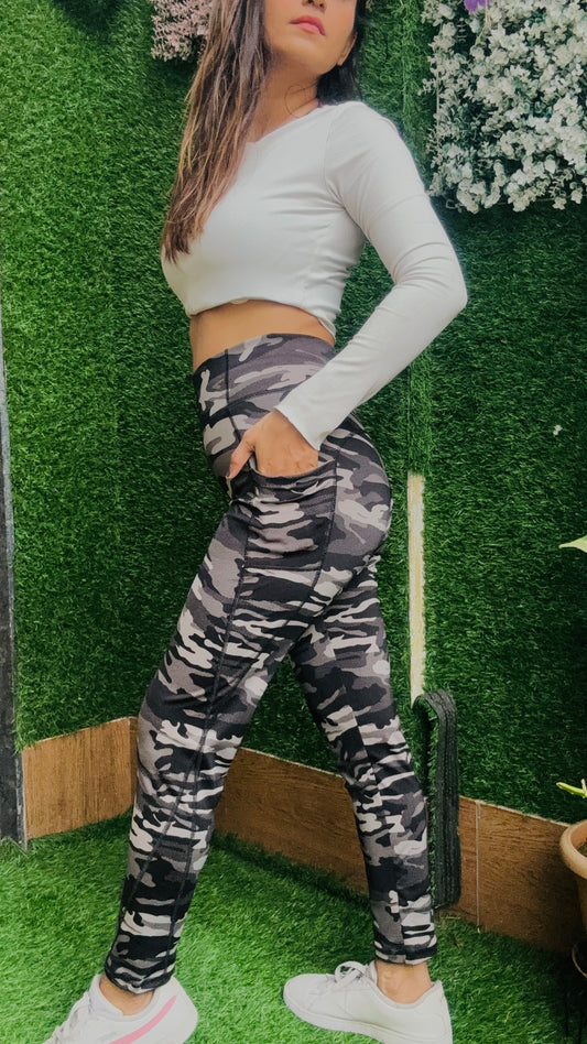 Women’s Military-Inspired  High-Waist Gym & Yoga Pants