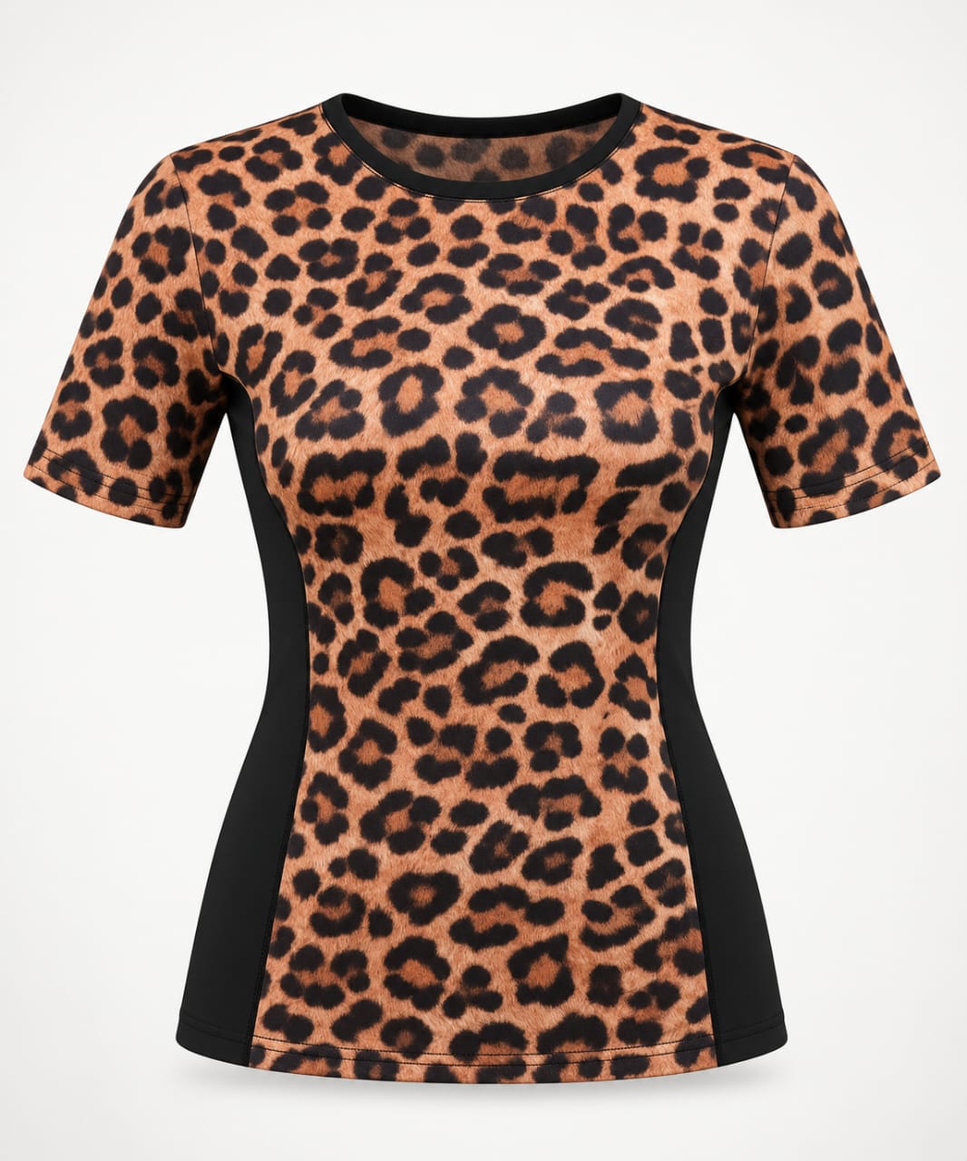 WildMuse Leopard Print Tee – Women’s Brown & Black Animal Print T-Shirt