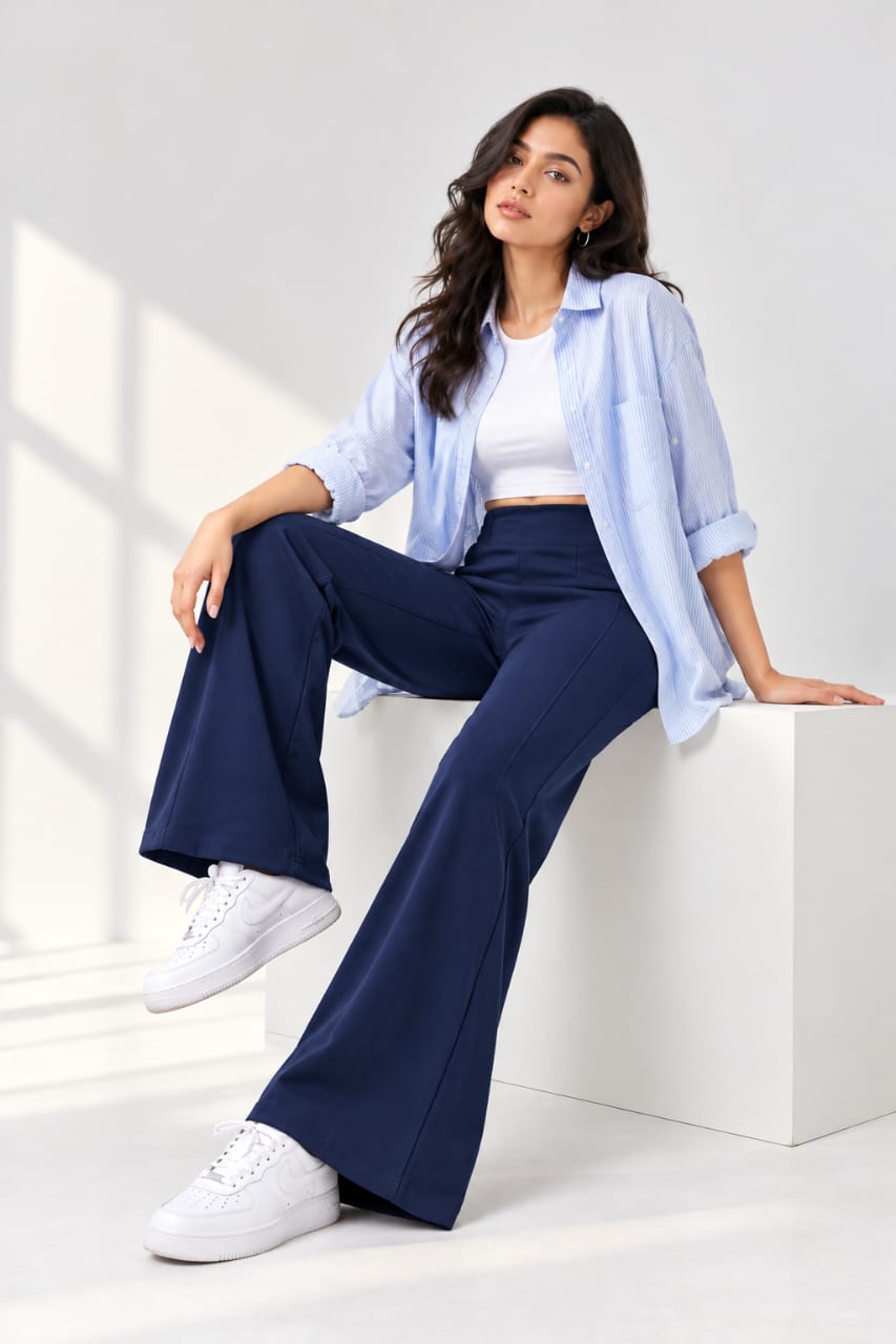 Trousers with Front Pleats And Pocket
